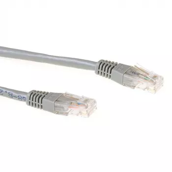 ACT 0,25 m LSZH U/UTP CAT6A patch laidas su RJ45 jungtimis, pilka