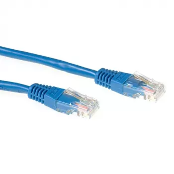 ACT Blue 2 m LSZH U/UTP CAT6A jungiamasis kabelis su RJ45 kištukais
