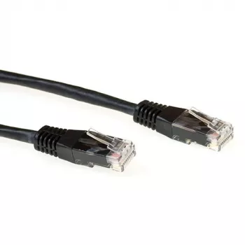ACT Black 7 m LSZH U/UTP CAT6A jungiamasis kabelis su RJ45 jungtimis