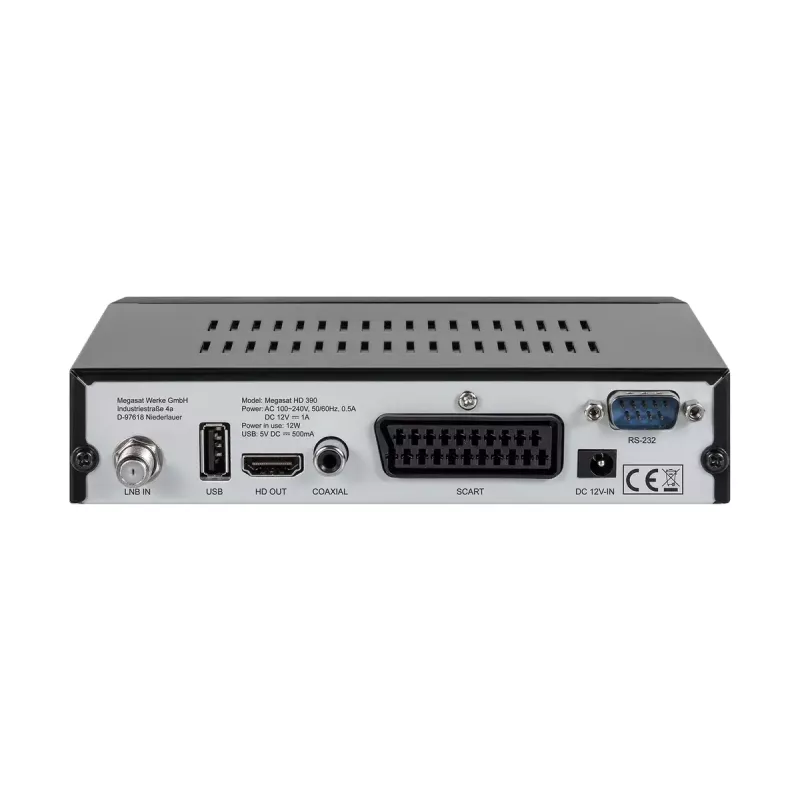 Imtuvas Megasat HD 390 Cable Full HD juodas