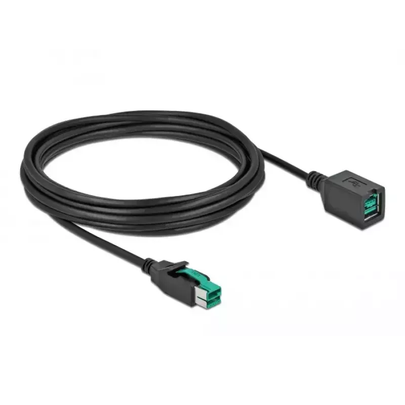 Prailginimo laidas USB su maitinimu DeLOCK 85984 12V 5m Juodas