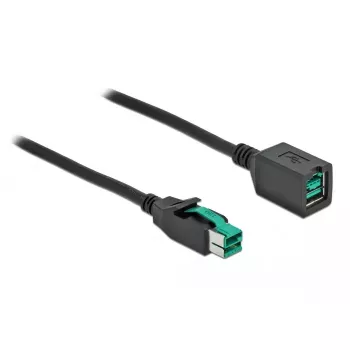 Prailginimo laidas USB su maitinimu DeLOCK 85984 12V 5m Juodas