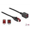 Prailginimo kabelis PoweredUSB DeLOCK 85986 24 V 2 m Juodas
