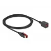Prailginimo kabelis PoweredUSB DeLOCK 85986 24 V 2 m Juodas