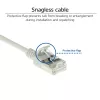 ACT pilkas 0,5 m LSZH U/FTP CAT6A plonas lizdinis pataisos kabelis su RJ45 jungtimis