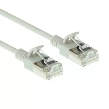 ACT pilkas 0,25 m LSZH U/FTP CAT6A plonas jungiamasis kabelis su RJ45 kištukais