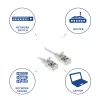 ACT pilkas 0,25 m LSZH U/FTP CAT6A plonas jungiamasis kabelis su RJ45 kištukais