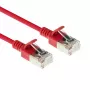 ACT Red 5 m LSZH U/FTP CAT6A plonas duomenų centro jungiamasis laidas su apsauga nuo užsikabinimo, RJ45 kištukais
