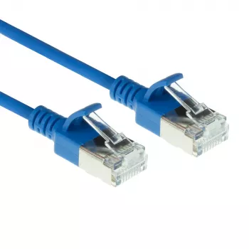 ACT Blue 2 m LSZH U/FTP CAT6A plonas lizdinis kabelis su apsaugotais RJ45 kištukais