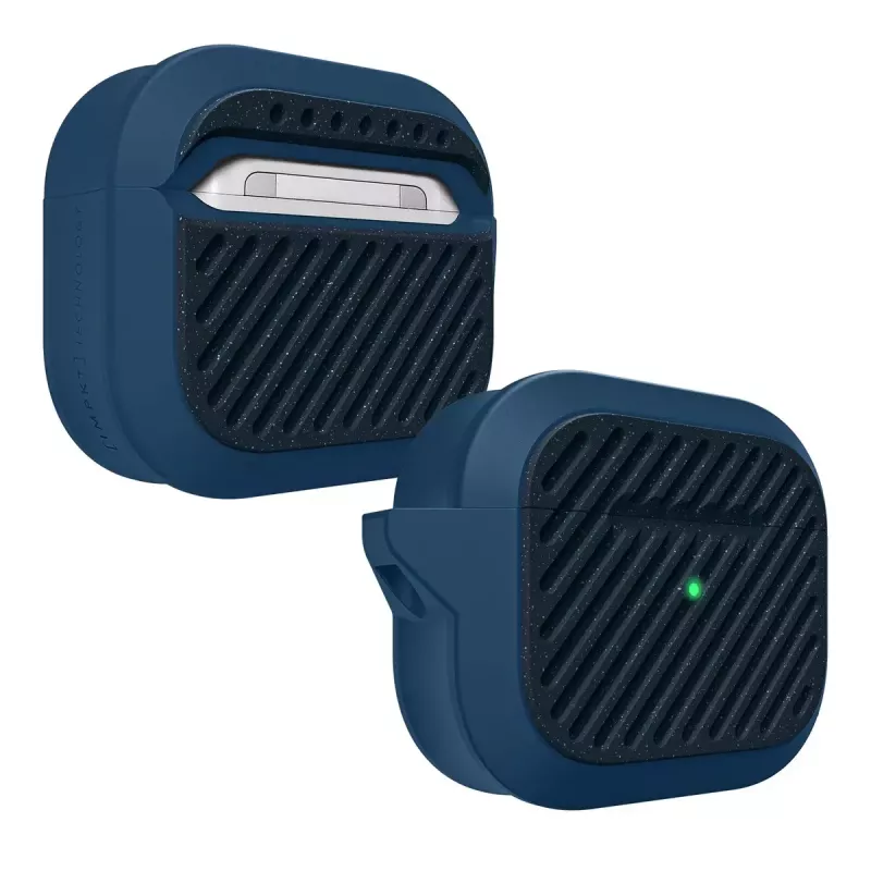 Dėklas LAUT CAPSULE AirPods 3 – mėlynas, metalinis polikarbonatas TPU