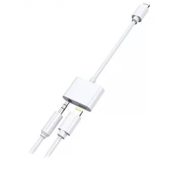 Lightning kabelis 2GO 797239 0,1 m baltas Lightning–Lightning + 3,5 mm