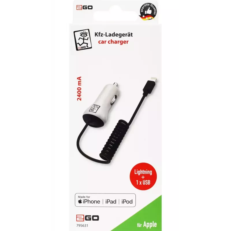 Automobilinis kroviklis 2GO 795631 12/24V 5V baltas