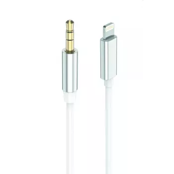 Garso laidas 2GO 797218 1m 3,5mm Lightning baltas