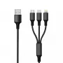 USB laidas 2GO 797153 1,5 m USB B / USB-C, Micro-USB B, Lightning juodas