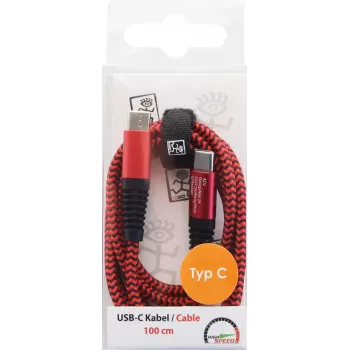 USB-C laidas 2GO 797195 USB 3.2 Gen 1 1 m raudonas