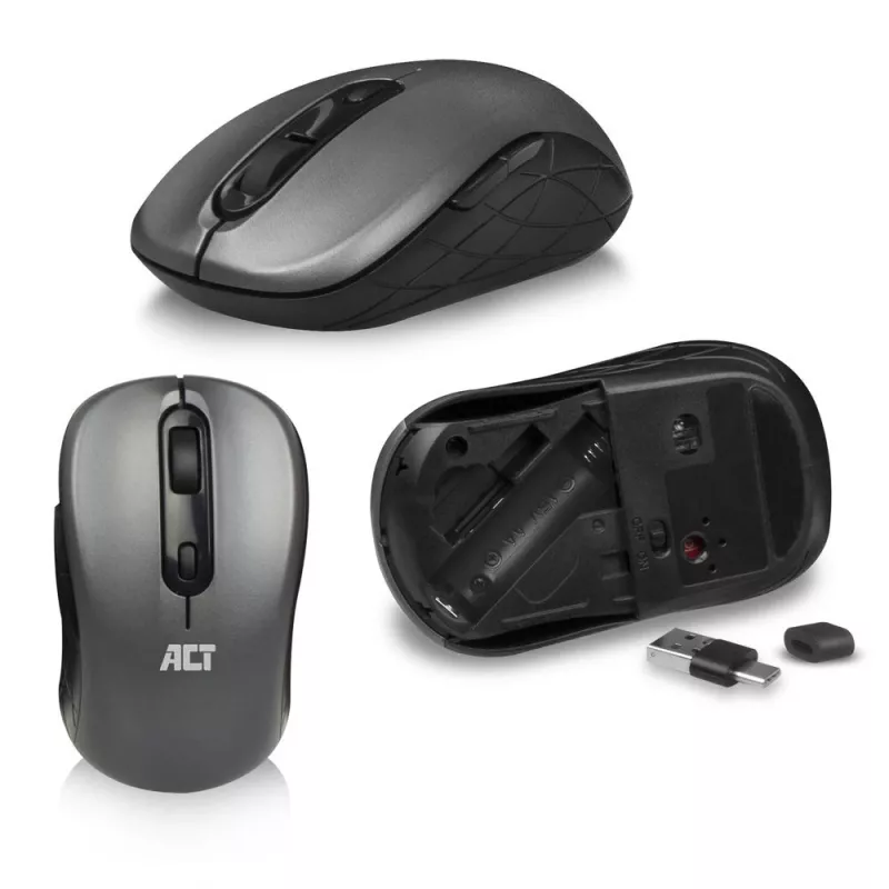 Belaidis klaviatūros ir pelės rinkinys ACT AC5710, USB-C/USB-A kombinuotas imtuvas (QWERTY/US išdėstymas)