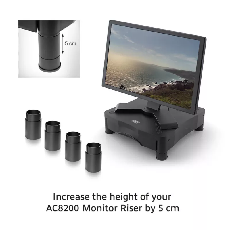 Pėdos ACT AC8200 Black 65mm stalo tvirtinimui
