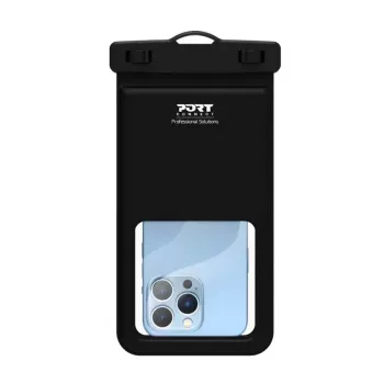 Vandeniui atsparus dėklas telefonui Port Designs 901884, 17 cm (6,7 inch), juodas permatomas