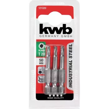Kwb INDUSTRIAL STEEL BITS 50 mm Torx T15 3 vnt.