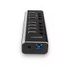 Lindy 4 prievadų USB 3.0 šakotuvas su 3 Quick Charge 3.0 prievadais