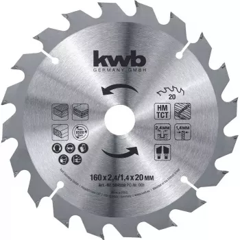 Pjūklo diskas KWB 587859 21 cm, skylė 3 cm, skirtas laminatui ir MDF