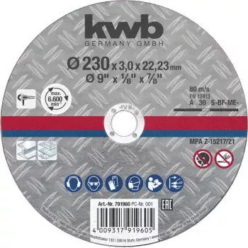 Pjovimo diskas KWB 791993 plokščiu centru metalui