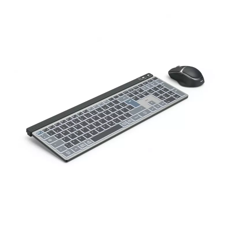 Hama WKM-750 belaidė klaviatūra su pele, Bluetooth, QWERTZ, namams/biurui, antracitinė, juoda, mėlyna