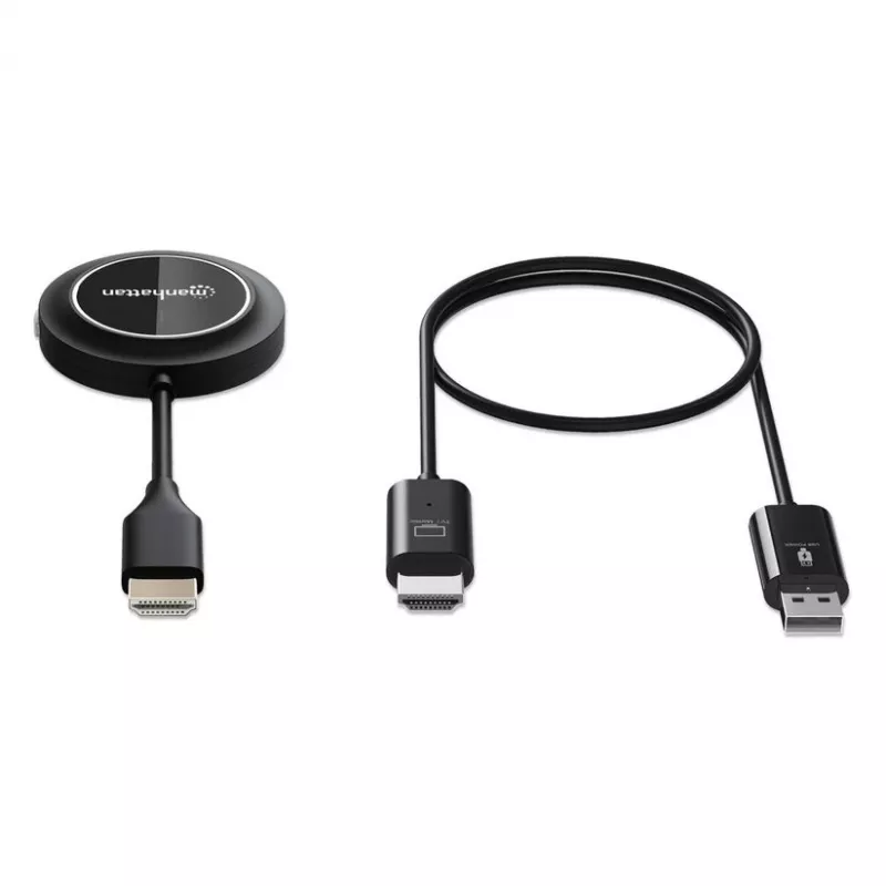 Manhattan 1080p belaidis HDMI rinkinys ekrano atkartojimui, 2 dalių komplektas su HDMI imtuvu ir HDMI siųstuvu