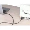 Manhattan USB-C į Serial keitiklio kabelis, 1 m, Vyriškas į Vyrišką, Serial/RS232/COM/DB9, Prolific PL2303GT lustas, Juodas kabelis, Trejų metų garantija