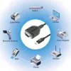 Manhattan USB-C į Serial keitiklio kabelis, 1 m, Vyriškas į Vyrišką, Serial/RS232/COM/DB9, Prolific PL2303GT lustas, Juodas kabelis, Trejų metų garantija