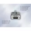 Manhattan USB-C į Serial keitiklio kabelis, 1 m, Vyriškas į Vyrišką, Serial/RS232/COM/DB9, Prolific PL2303GT lustas, Juodas kabelis, Trejų metų garantija