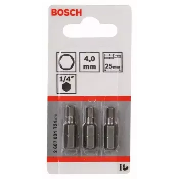 Antgalis atsuktuvui Bosch 2 607 001 724 4 mm Security hex 3 vnt.