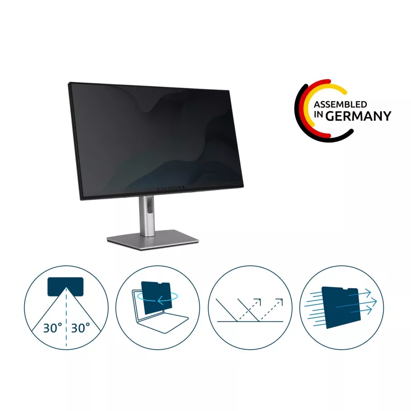 Kensington EQ privatumo filtro ekranas 23 colių monitoriams 16:9, 58,4 cm, be rėmelio, 2H, nuo mėlynos šviesos, nuo atspindžių, privatumas