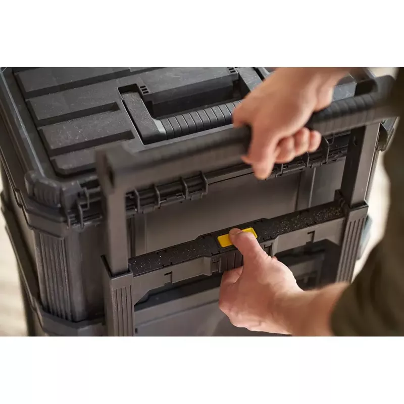 Dėklas ant ratukų Stanley STST83319-1 plastmasinis juodas geltonas