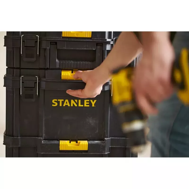 Dėklas ant ratukų Stanley STST83319-1 plastmasinis juodas geltonas