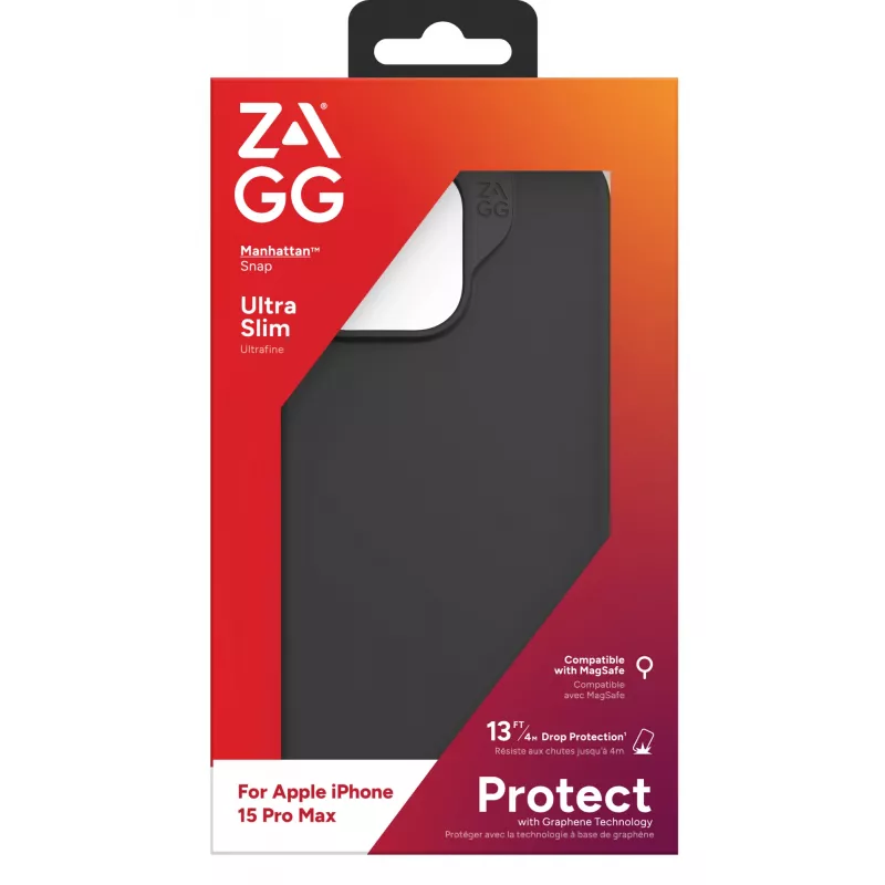 ZAGG Cases Manhattan Snap Apple iPhone 15 Pro Max Juoda EN/FR