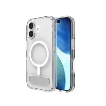 ZAGG Crystal Palace Snap Dėklas su Atramėle, Apple iPhone 17, Skaidrus