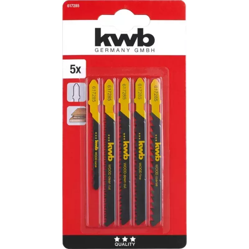 Pjūklo geležtė KWB 617285 iš aukštos anglies plieno 5 vnt.