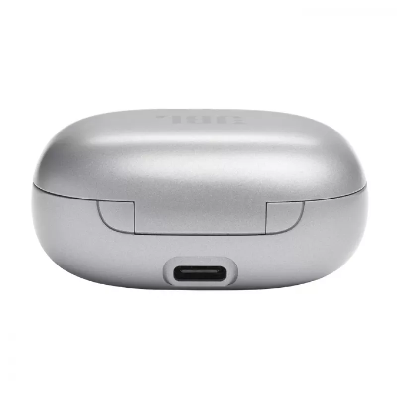 JBL LIVE FLEX belaidės ausinės į ausis, skambučiai/muzika, Bluetooth, sidabrinės