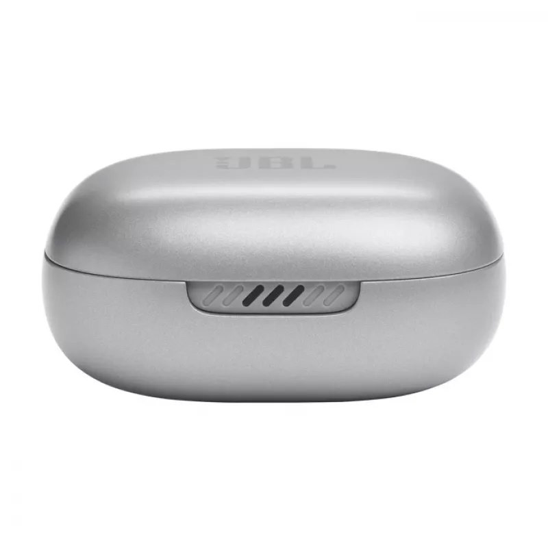 JBL LIVE FLEX belaidės ausinės į ausis, skambučiai/muzika, Bluetooth, sidabrinės
