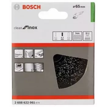 Puodelinis šepetys Bosch 2 608 622 061, skersmuo 6,5 cm, vielos storis 0,3 mm