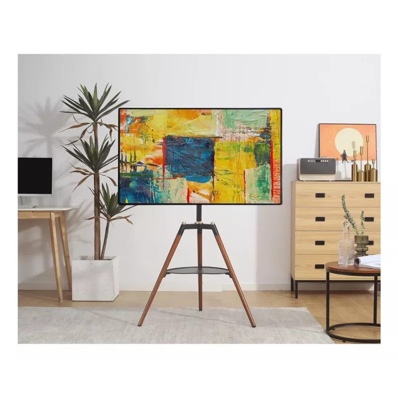 Techly ICA-TR58 TV stovas 165,1 cm (65 inch) juodas, medinis