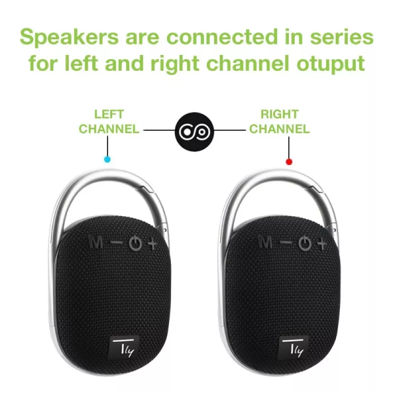 Nešiojamas garsiakalbis Techly ICASBL321BK, monofoninis, juodas, 5 W