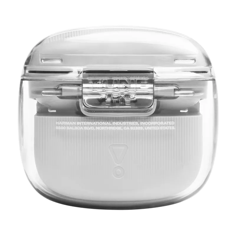 Ausinės JBL Tune Flex 2 Ghost Edition — belaidės (TWS) į ausis, Bluetooth, 20–20000 Hz, Baltos