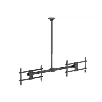 Lubinis laikiklis dviems ekranams EQUIP 32–60 colių (VESA 200x200–600x400, maks. 80 kg, sukimas ±180°), juodas