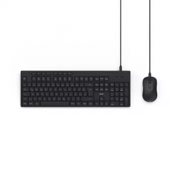 Hama CKM-200 klaviatūra su pele, laidinė, USB, QWERTZ, juoda, skirta namams ir biurui