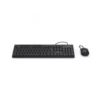 Hama CKM-200 klaviatūra su pele, laidinė, USB, QWERTZ, juoda, skirta namams ir biurui
