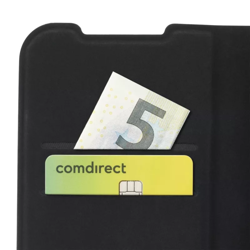 Folio dėklas HAMA Daily Protect, skirtas Xiaomi Redmi 15C – 17,5 cm (6,9 colio), juodas, 2 kortelių kišenės, stovas