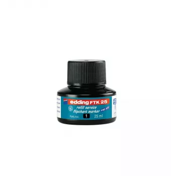 Markerio papildymas Edding ED-FTK25-001, juodas rašalas, 25 ml, 1 vnt.