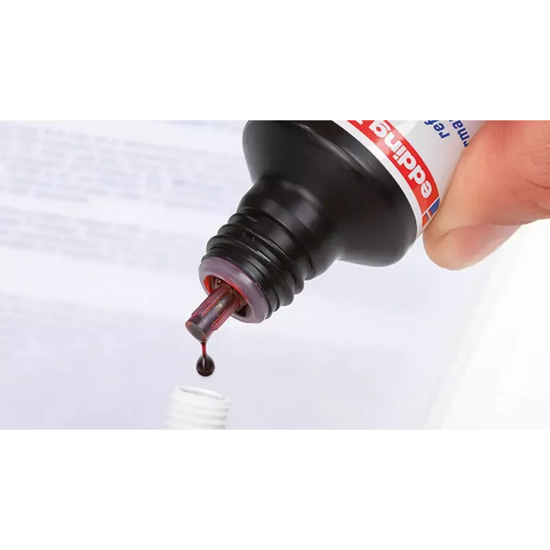 Markerio papildymas Edding T-25, raudonas rašalas, 30 ml, vienas buteliukas